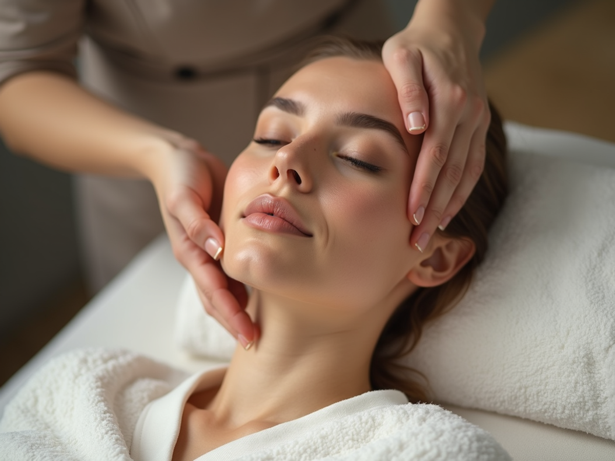 Hands performing The BG Sculpt Method facial sculpting treatment